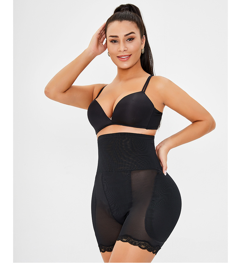 High-Waist Shaping Brief (LJ-D608): side profile showing zones and edge stability