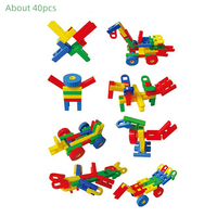 Blocs de construction intelligents en plastique unisexe pour enfant, briques en plastique ABS