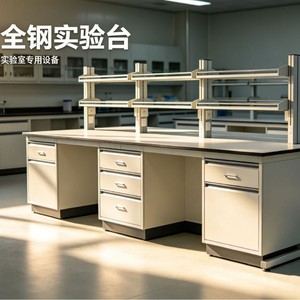 Stainless Steel Laboratory Workbench With Reagent Rack <b>6</b> <b>Drawers</b> Industrial Design For School Lab Use - Product Image 2