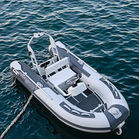 Bateau de pêche gonflable Double cabine avant, portable de 10 pieds, en aluminium PVC/Hypalon/ORCA, Semi-rigide