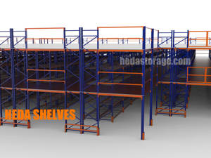 מערכת מדפים של פלטפורמת מזניין גדולה עם מדרגות לפתרון מחסן מערכת מתלים לרצפה בזניין - Product Image 4