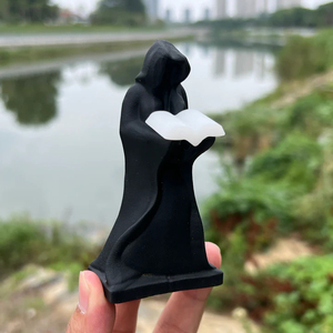 Figurine de Prêtresse en Obsidienne et Cristal, Sculptée en Jade Blanc de Haute Qualité, <span class=keywords><strong>Connexion</strong></span> <span class=keywords><strong>Spirituelle</strong></span>, Personnalisable, Vente en Gros - Product Image 5