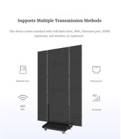 Pantalla de póster electrónico LED de tres pliegues de doble cara Banner Led de 3 caras