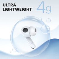 Audífonos Inalámbricos con Cancelación Activa de Ruido, Chipset JL G6 V6.0, Personalizados Profesionalmente, LED, Resistentes al Agua IPX4, Superficie Perlada