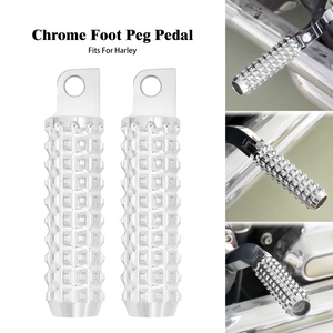 Repose-pieds CNC noir/chrome pour moto Harley Sportster <span class=keywords><strong>883</strong></span> 1200 XL <span class=keywords><strong>XR</strong></span> VRSC Softail Dyna Touring Electra Glide FLHX - Product Image 6
