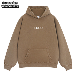 Sweat à capuche oversize en molleton de coton français de haute qualité pour homme, épais, à épaules tombantes, avec broderie 3D personnalisée et design uni en relief - Product Image 3