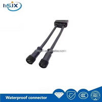 HSJX Connecteur de câble en plastique étanche polarisé de type Y avec contact en cuivre pour PCB, 2 ou 3 broches, mâle, droit, pour aviation