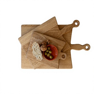 Tabla de Cortar Rectangular de Madera Maciza Sostenible con Asa, Apta para Lavavajillas, para Uso en la Cocina, para Carne y Verduras - Product Image 2
