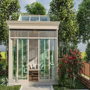 Nuova zelanda in alluminio motorizzato giardino d'inverno 10x12 metri quadrati di sunroom case di vetro