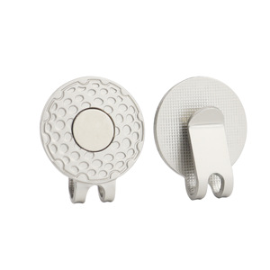 Golf Hat <b>Clip</b> 25mm Magnetic Ball Patterned With Nickel Logo Mark <b>For</b> Golf Sports - Product Image 5