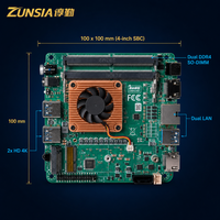 Carte mère industrielle 4 pouces avec processeur Alder Lake Raptor Lake intégré, double DDR4/5 SO-DIMM, double LAN, 2x HD 4K SBC