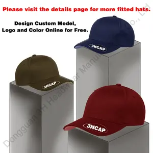 Vente en gros de casquettes ajustées 6 panneaux à séchage rapide 100% coton pour hommes casquettes de baseball ajustées vierges personnalisées