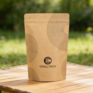 Custom Design Moisture Proof Kraft Paper <b>Bag</b> Plastic Stand up Zipper for Nuts and Snacks Powder Packaging - Product Image 6