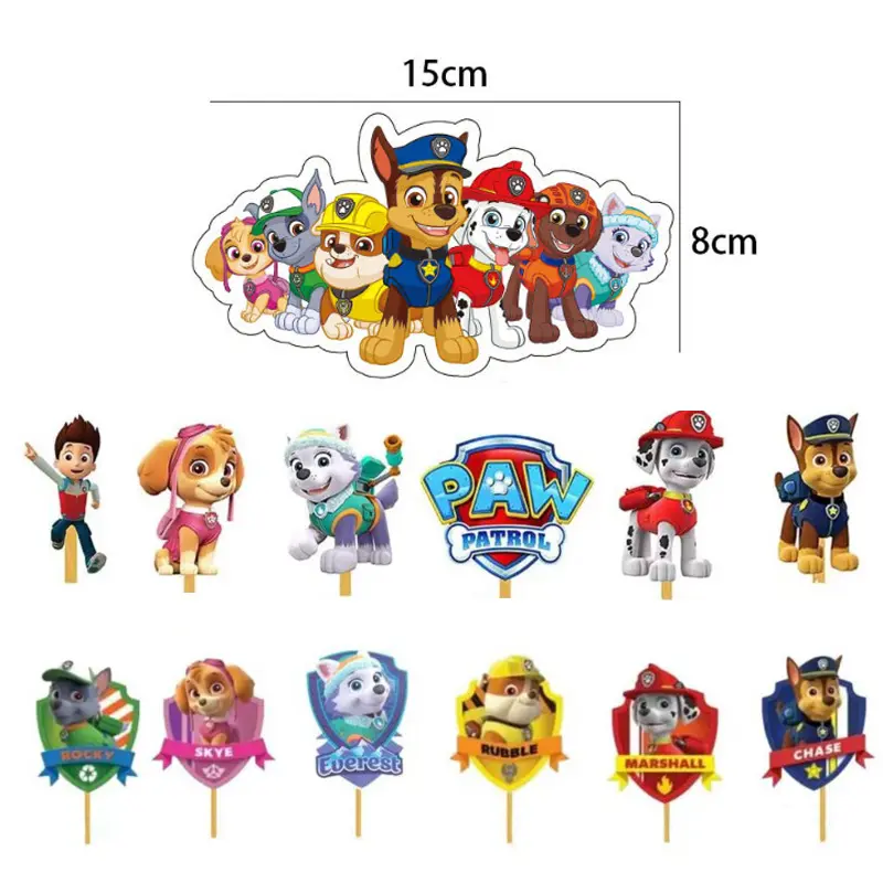 Phim Hoạt Hình Chân Con Chó Chủ Đề Đảng Dùng Một Lần Bánh Trang Trí Cupcake Toppers Cho Bé Tắm Trẻ Em Của Bữa Tiệc Sinh Nhật