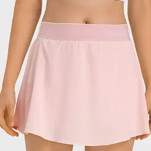 Primavera y verano nueva cómoda falda de tenis antideslizante pantalones cortos de Yoga transpirables de secado rápido falda deportiva informal suelta