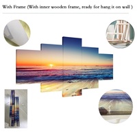 Impression personnalisée de votre photo, paysage abstrait, art mural sur toile multi-panneaux, technique de peinture au pistolet, cadre inclus, livraison mondiale