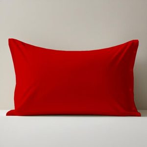 Funda de almohada 100% algodón roja 50X75cm talla UK - Product Image 1
