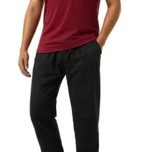 Polo à manches courtes en polyester de couleur unie, tactique, pour sports de plein air, couleur contrastée rouge vin - Product Image 3