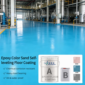 Revêtement de sol époxy mat auto-nivelant antidérapant effet pierre, <span class=keywords><strong>peinture</strong></span> béton auto-améliorante finition satinée pour salon - Product Image 2