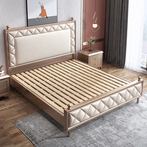 Meubles de chambre à coucher <span class=keywords><strong>en</strong></span> <span class=keywords><strong>bois</strong></span> de chêne massif, nouveau design, style américain, cadre de reine antique, design <span class=keywords><strong>moderne</strong></span>, avec rangement, <span class=keywords><strong>2020</strong></span> - Product Image 5