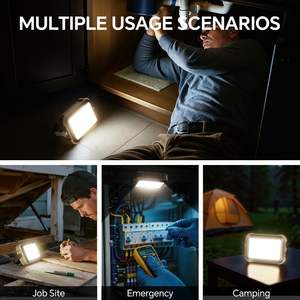 <b>Solar</b> Rechargeable COB Work <b>Lights</b> IPX5 Waterproof Magnetic Portable LED Camping Flood <b>Light</b> 1500 Lumens Garden Car Garage - Product Image 6