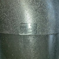 Coude haute pression à 45 degrés de 225 mm, coude à 45 degrés pour l'industrie chimique, moulage noir foncé