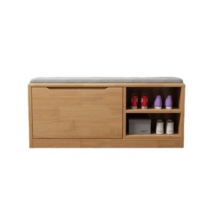 <b>Shoe</b> Cabinet Solid Wood Multi Layer <b>Storage</b> Entryway Rack Natural Color Home Use - Product Image 5