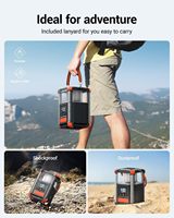 Batterie externe 16 000 mAh/236,8 Wh, étanche IP67, chargeur portable PD100W, lanterne de camping avec chargeur sans fil 15W, pour situations d'urgence en extérieur