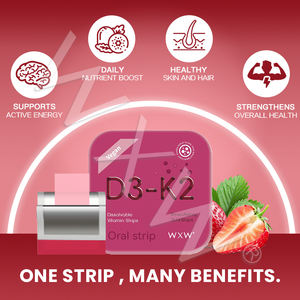 Popular suplemento fabricante Oem marca vegana vitamina D3 K2 Oral Flim para soporte inmune hueso multivitamínico soporte Oral Strip - Product Image 4
