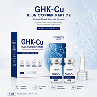 Kit de Sérum Anti-Âge et Raffermissant au Peptide de Cuivre Bleu Lyophilisé Ghk Cu, Ampoule Lyophilisée, Marque Privée OEM