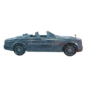 Super Cute Garden Outdoor Customized <strong>Large</strong> Natural Marble <strong>Stone</strong> Polished Creative Car Model Sculpture Funny Decoration Ornament - Product Image 3