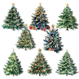 Decoración Navideña DAMAI, Figura de Árbol de Navidad 3D en Rosa, Azul y Verde, Artículos para Fiestas Navideñas, Decoración de Mesa - Product Image 5