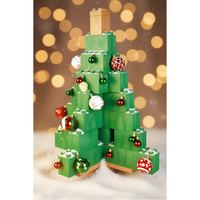 Puzzle de construction réutilisable à assembler soi-même, arbre de Noël, écologique, durable, pliable, portable, décoration de Noël pour le salon