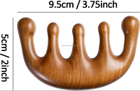 Peigne de massage des méridiens de la tête, outil de massage Gua Sha en bois pour la thérapie par acupuncture des cheveux