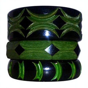 Pulsera de Resina Vintage con Incrustaciones de Baquelita y Puntos Multicolores, Brazalete Elegante DIY, Diseño de Joyería India para Fiestas y Bodas - Product Image 6