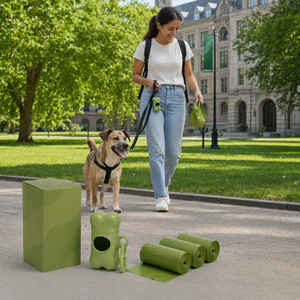 Rollos de Bolsas para Excremento de Perro OEM ODM con Dispensador, Bolsas Personalizadas para Desechos de Mascotas para Suministro a Minoristas - Product Image 1