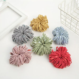 Attaches pour cheveux à boucle en corde, couleur unie, accessoires élastiques pour filles, usage quotidien - Product Image 1