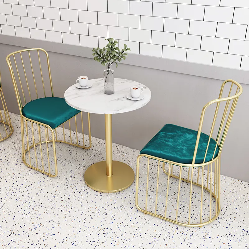 Nordic стол и стул комбинации интернет-знаменитость креативных железных Досуг Обеденный Стул для десерта Кофейня