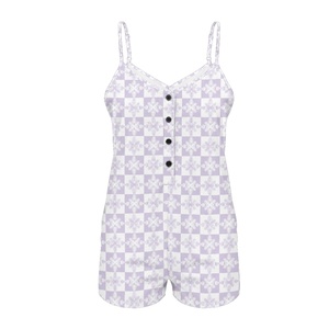 Tuta con Bretelle Personalizzabile in Stile Hawaiano, Vestibilità Ampia con Tasche, Design Trapuntato Hawaii, Romper da <span class=keywords><strong>Donna</strong></span> - Product Image 3
