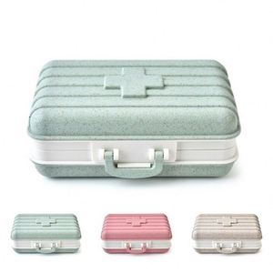 New Eco-Friendly 6 Compartments Organizer Plastic <b>Suitcase</b> Custom Pill <b>Box</b> - Product Image 2