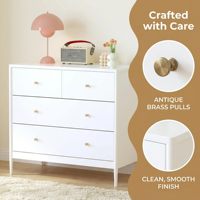 Commode blanche moderne à 4 tiroirs, écologique, pour enfants, armoire de rangement, chambre d'enfant, placard de bébé, table de chevet, salon