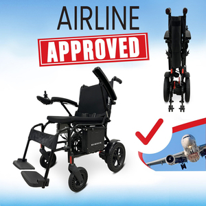 Fauteuil roulant électrique pliable portable KSM-509P avec moteur sans balais, cadre en aluminium léger, fauteuil roulant de voyage pour adultes handicapés - Product Image 6