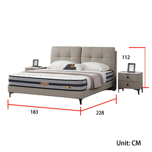 Cama Inteligente de Cuero Genuino con Almacenamiento Debajo de la Cama, Diseño Moderno que Ahorra Espacio, Tamaño <span class=keywords><strong>Queen</strong></span> para Dormitorios Familiares y Hoteles de Lujo - Product Image 6
