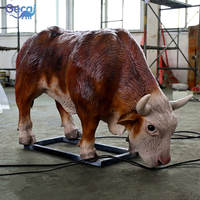 Modèle d'animal animatronique de vache, simulation personnalisée pour parc d'attractions