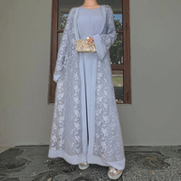 Abayas Musulmanes Boutique pour Femmes, Robe Abaya Islamique Traditionnelle Modeste Élégante en Dentelle à Manches Longues, Vente en Gros, Mode Ramadan Aïd