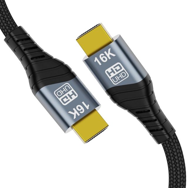 Support 16K60Hz 8K120Hz 4K240Hz eARC 16K 10K 8K HDTV 2.2 Cable Certified 96Gbps Ultra High Speed HD Braided Cord