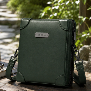 Sac d'affaires pour homme en cuir PU, sac bandoulière de luxe, sac messager décontracté pour voyage et usage quotidien avec sangle réglable - Product Image 4