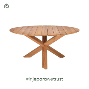 Mesa de Comedor Tiro Fabricada con Madera de Teca Maciza, Ofrece Durabilidad, Líneas Limpias y Sofisticación Culinaria Atemporal - Product Image 6