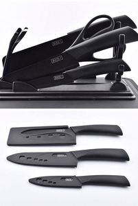 Juego de Cuchillos de Cocina Negros de Acero Inoxidable de 7 Piezas con Bloque, Proveedor de Yangjiang, China - Product Image 2