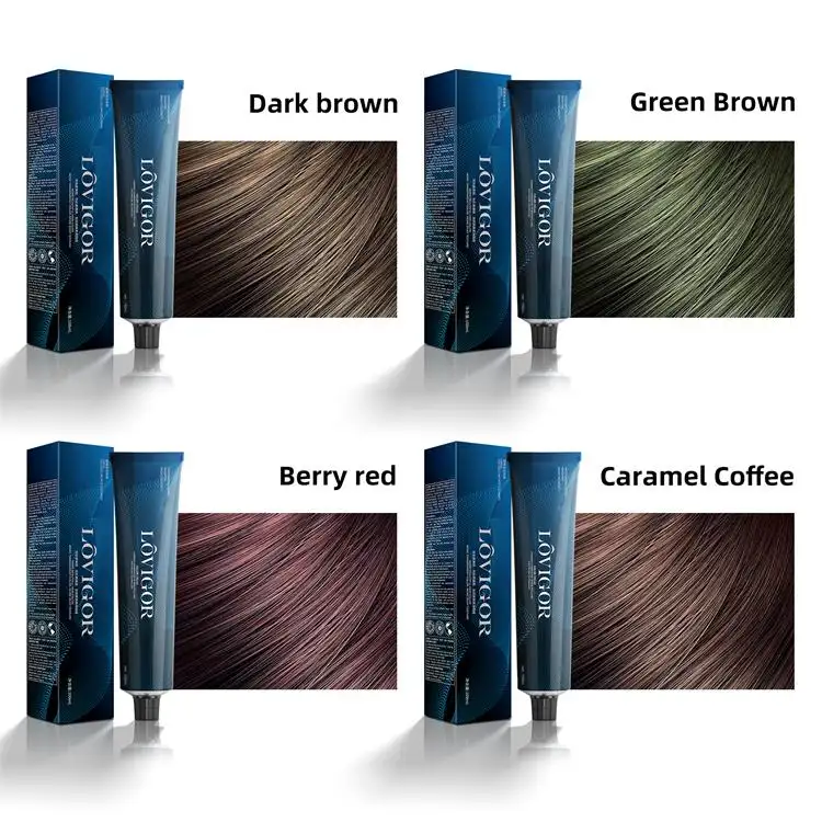 Dark Brown Green Red Coffee Herbal Salon Hair Color Wholesale Hair Color Tube Supplies Online Hair Colour Cream